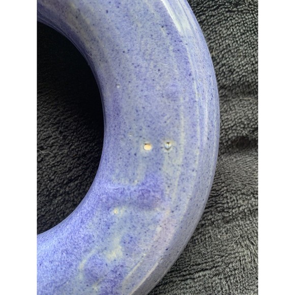 Vintage "The Potter's House" Folk Art Glazed Pottery Ring Flask Bottle - Picture 11 of 11